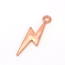 Rose gold lightning shaped jewerly making charms