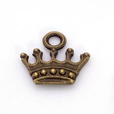 bronze crown shaped jewerly charms