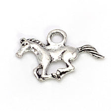 silver colour jewerly charms that look like horses