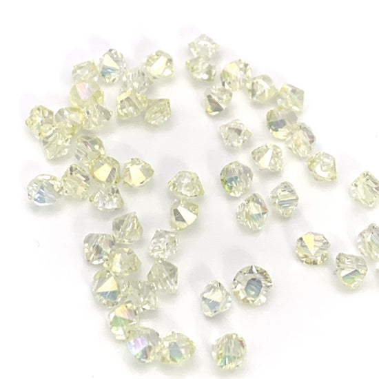 light yellow colour diamond shaped jewerly beads