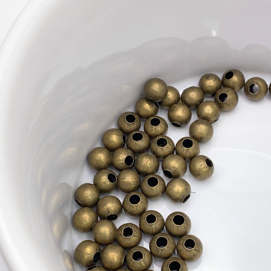 Bronze round jewelry beads