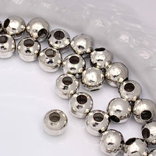 Antique silver round jewerly beads