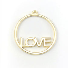 round open back bezels that have the word love in them