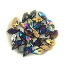 teardrop shaped beads in mixed colours