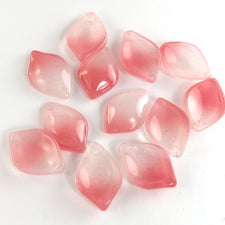pink and white beads shaped like flower petals