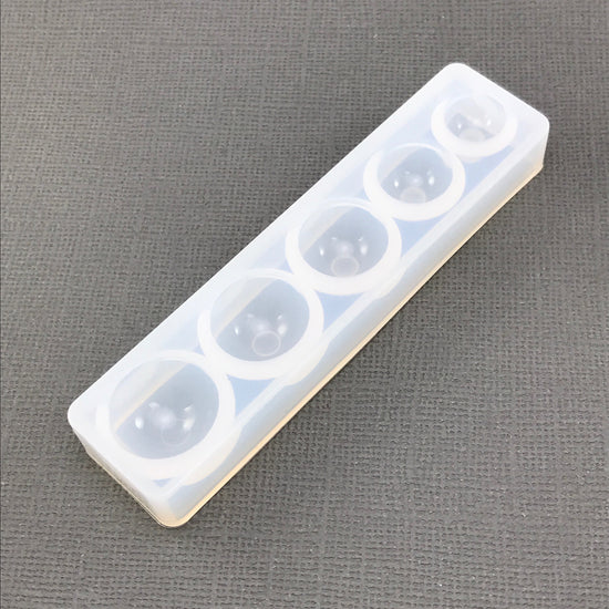 Half Rounds Clear Silicone Mold for Resin Jewelry Making, 88mm