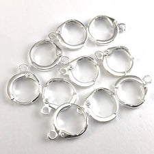 light silver round earring hoops