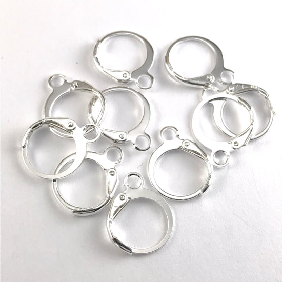 silver colour round earring hoops