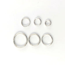 4mm to 10mm size silver colour open jump rings
