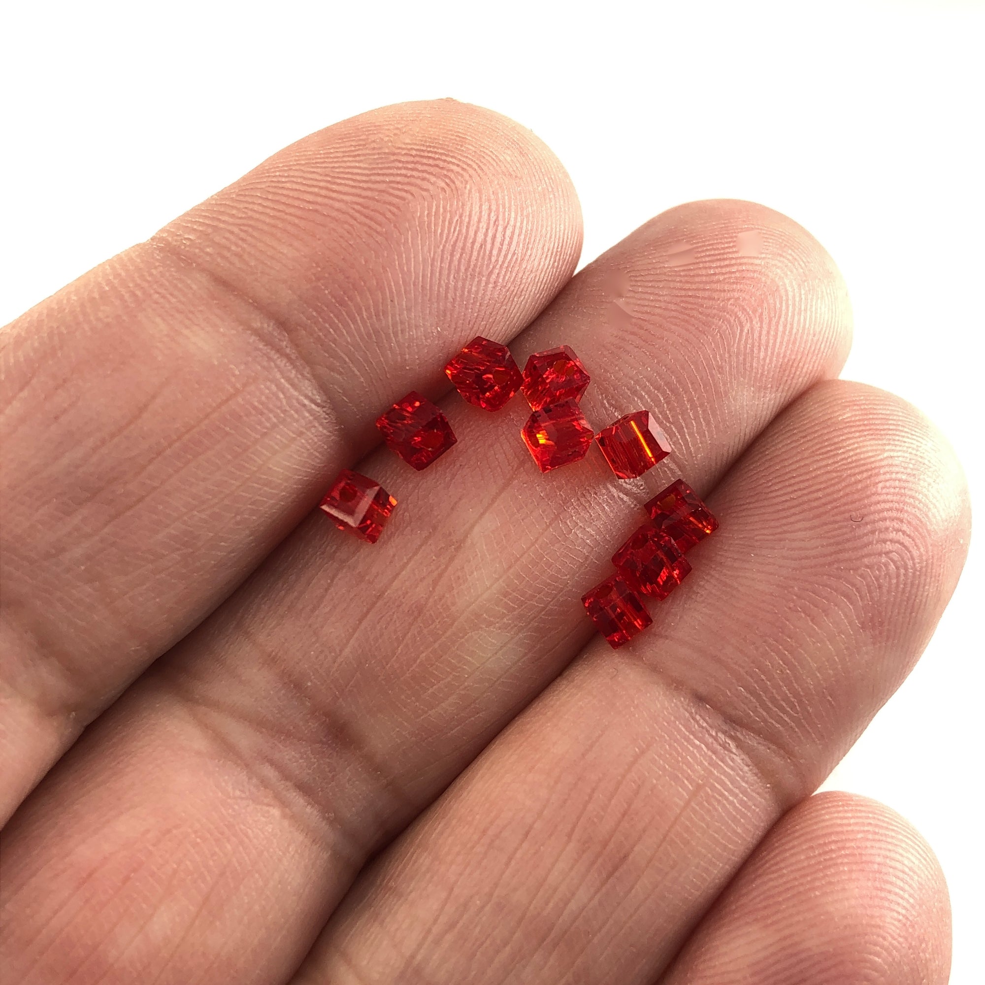 Square Red Faceted Crystal Beads, 3mm - 140 Pack – Easy Crafts