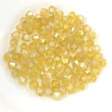 Yellow bicone shaped jewelry beads