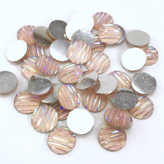 pink sparkly cabochons