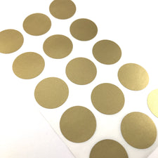 gold colour round stickers